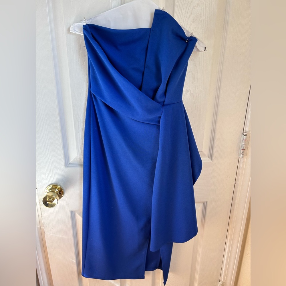 Royal Blue Strapless dress